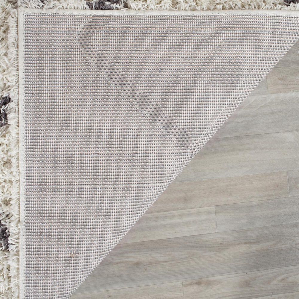 Safavieh Dallas Shag SGD258H-3 3&#39; x 5&#39; Ivory/Dark Grey Area Rug, , large