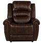 Flexsteel Oscar Power Lift Recliner with Power Lumbar and Headrest in Brown, , large