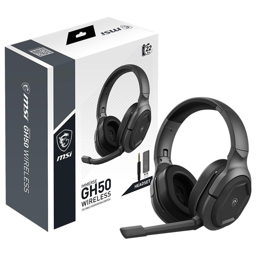 MSI Wireless Gaming Headset in Black, , large