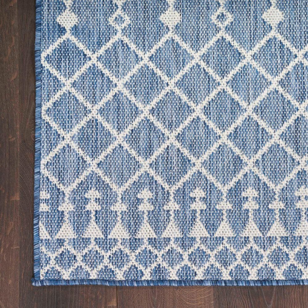 Nourison Positano Southwestern Navy Blue 6&#39; x 9&#39; Indoor/Outdoor Area Rug, , large