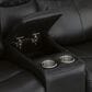 Flexsteel Crew 3-Piece Power Reclining Living Room Set in Raven Black, , large