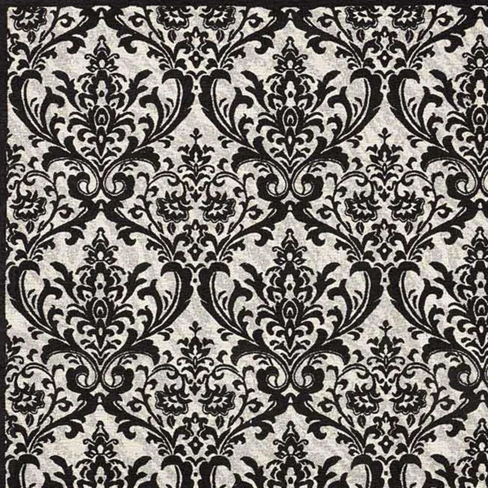 Nourison Damask DAS02 8&#39; x 10&#39; Black and White Area Rug, , large