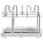 Household Essentials Glidez 2-Tier Multipurpose Pull Out/Slide Out Basket Storage Organizer in Chrome, , large