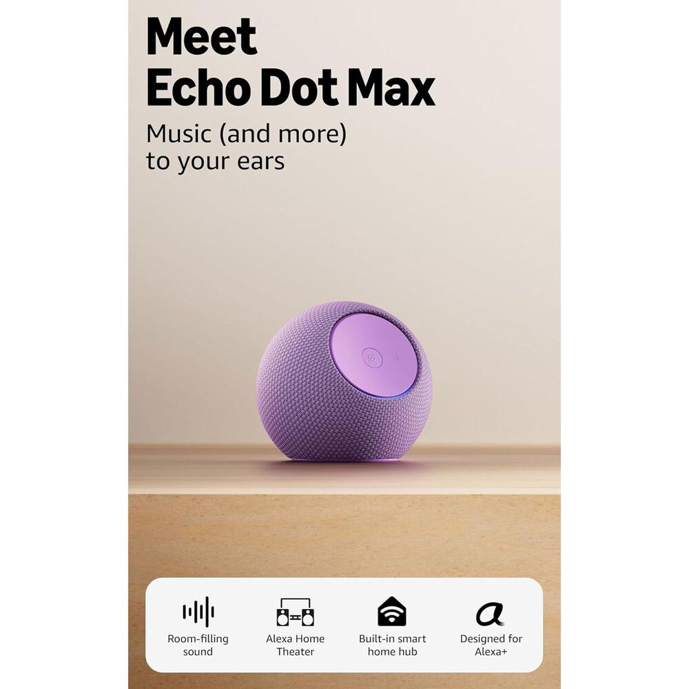 Amazon Echo Dot Max Smart Speaker in Amethyst, , large