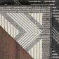 Nourison Versatile 7" x 10" Charcoal and Black Indoor/Outdoor Area Rug, , large