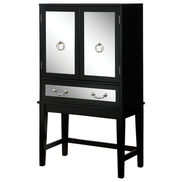 Furniture of America Covarrubias Wine Cabinet in Black, , large
