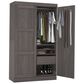 Bestar Pur Pullout Armoire In Bark Gray, , large