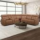 Interlochen 6-Piece Leather Power Reclining Sectional with Power Headrests in Aline Butternut, , large