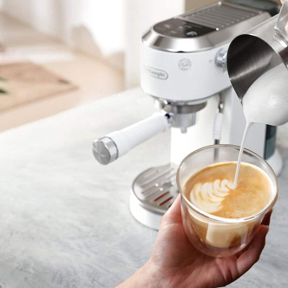 DeLonghi Dedica Duo 35 Oz Espresso Machine with Cold Brew in Vanilla, , large