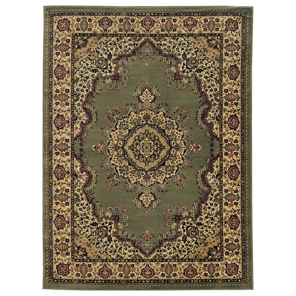 Radici USA Castello 1191 7'9" x 11' Green Area Rug, , large