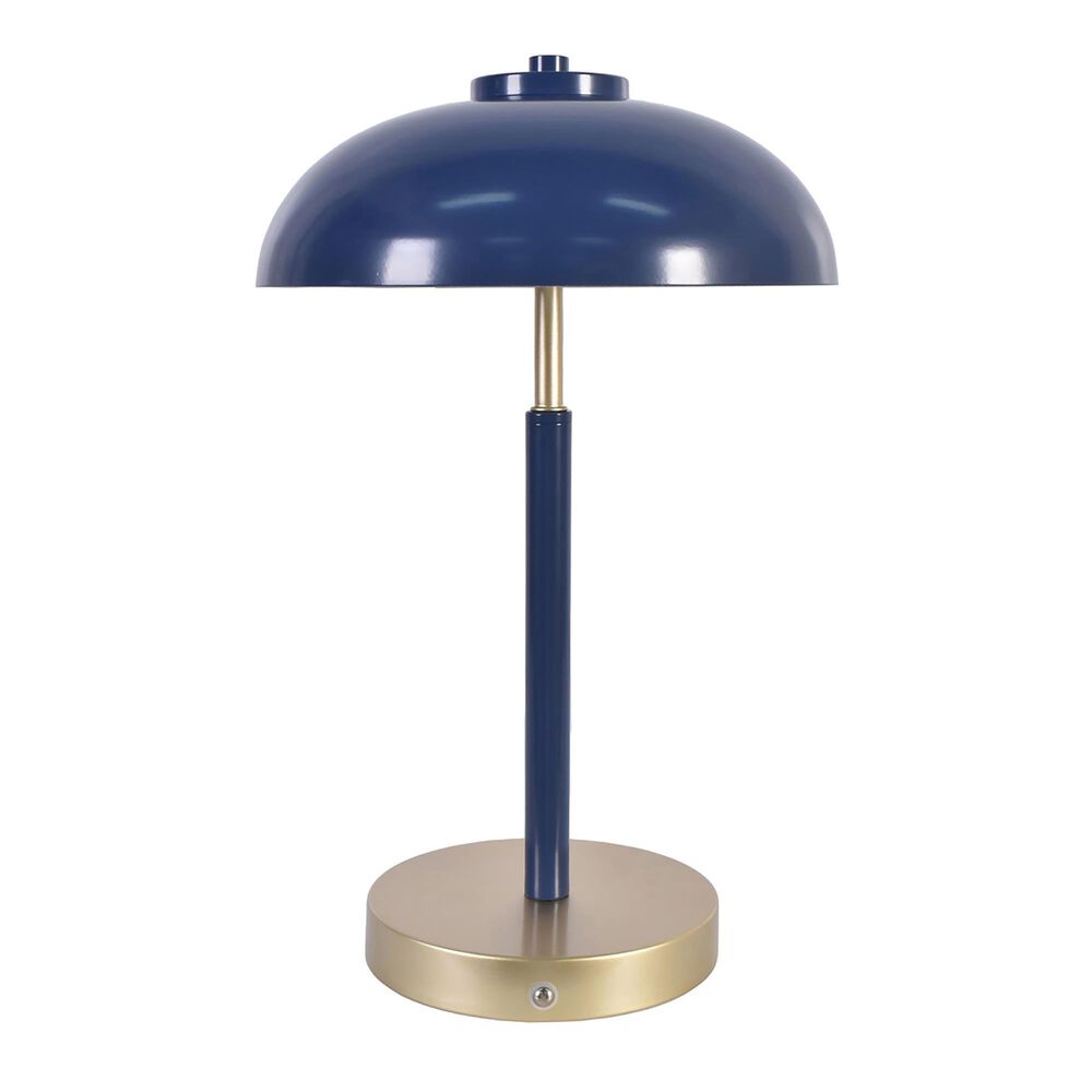 Slatehouse 15" Metal Rechargeable Task Lamp in Blue and Bronze, , large