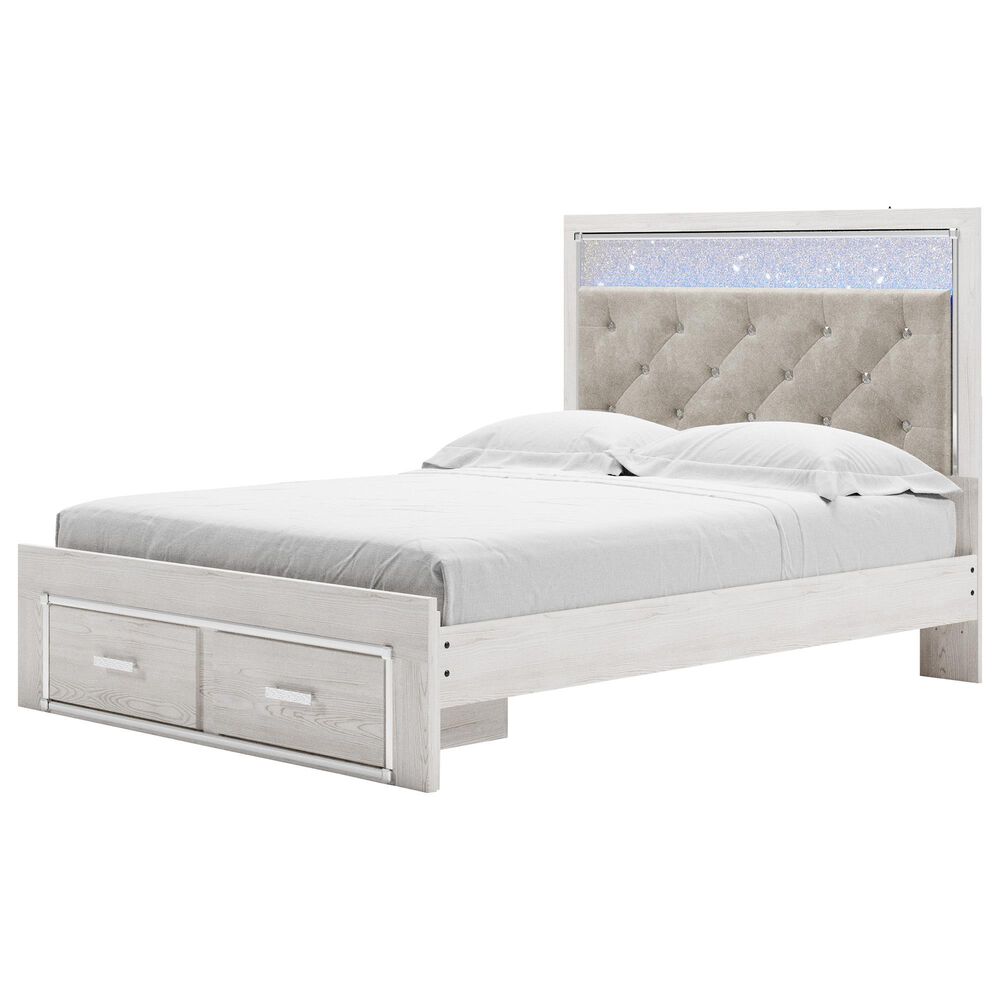 Ashley Altyra Queen Upholstered Storage Bed  in White, , large