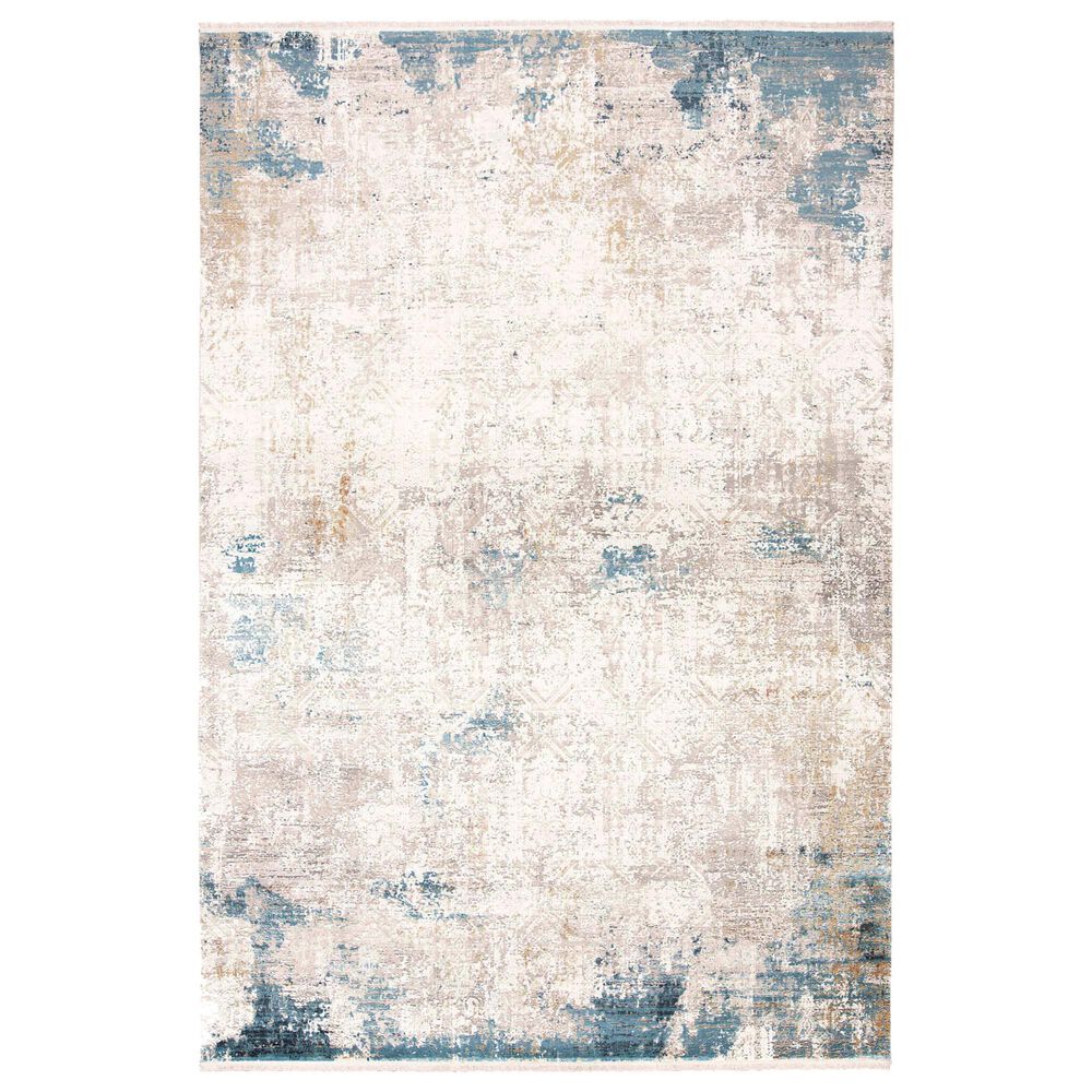 Feizy Cadiz 9"9" x 13"2" Ivory and Blue Area Rug, , large