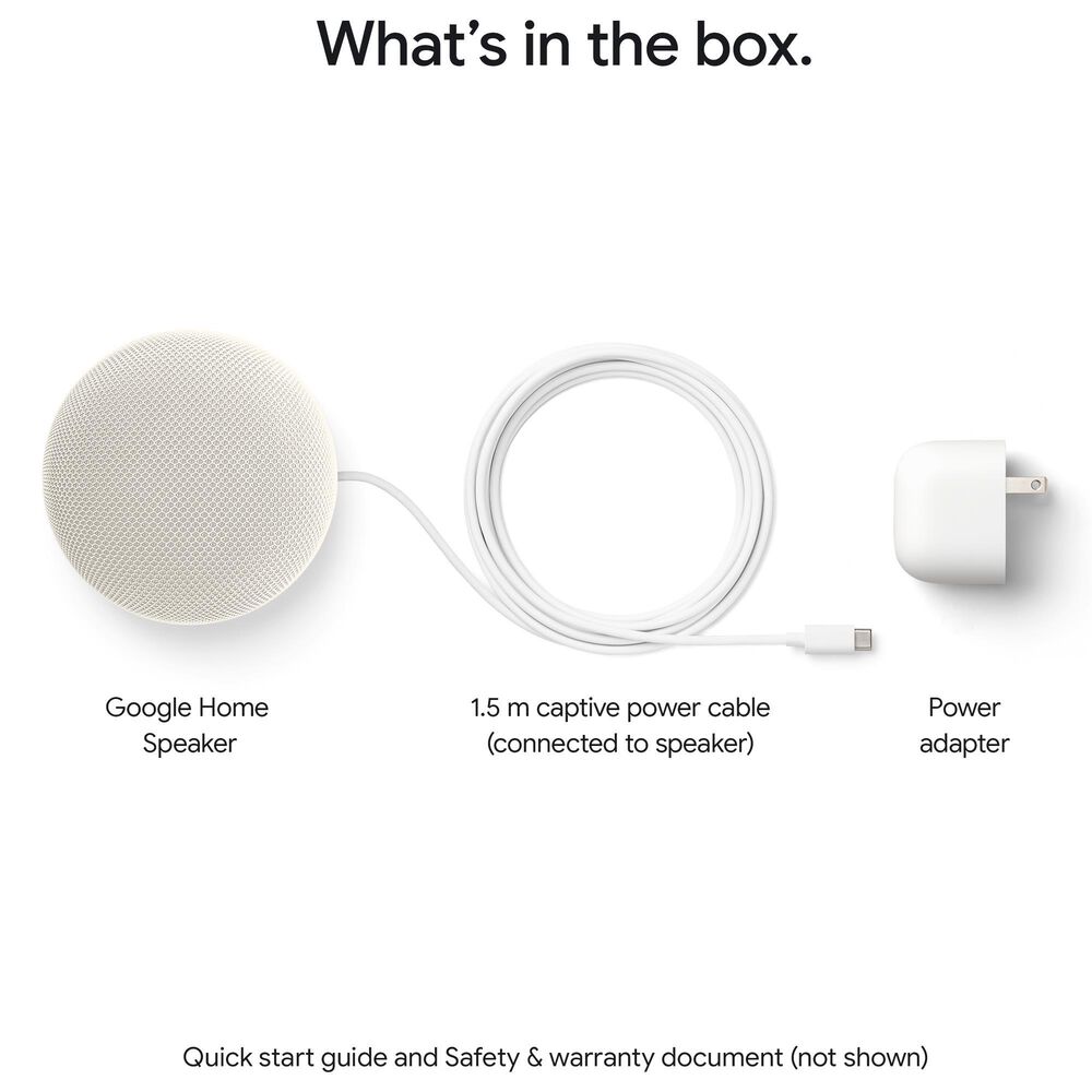 Google Home Speaker with Gemini in Porcelain, , large