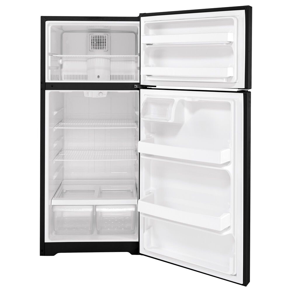 GE Appliances 16.6 Cu. Ft. Energy Star Top Freezer Refrigerator in Black, , large