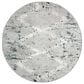 Radici USA Davide Geometric 7"10" Round Blue Area Rug, , large