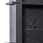 HOMLUX 6-Hook Hall Tree with 16-Compartment in Black and Walnut, , large