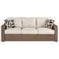 Ashley Beachcroft Sofa in Beige with Accent Pillows, , large