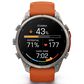 Garmin fenix 9 Pro Smartwatch 47mm Titanium with Autumn Orange and Spark Orange Silicone Band, , large