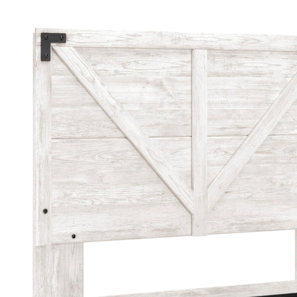 Ashley Shawburn Full Panel Platform Bed in Whitewash/Dark Charcoal, , large