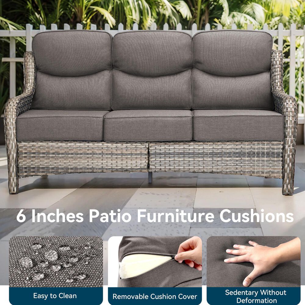 Sunwell Garden 7-Piece Conversation Set in Gray, , large