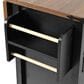 HOMLUX 54" Kitchen Island with Sliding Barn Door in Black, , large