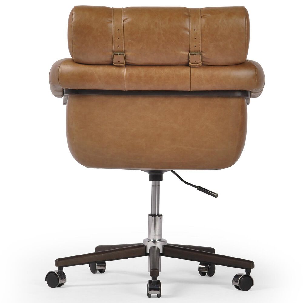 Four Hands Allston Desk Chair in Mocha Ash and Polished Aluminum, , large