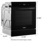 Whirlpool 24" Single Electric Wall Oven with Convection in Black, , large