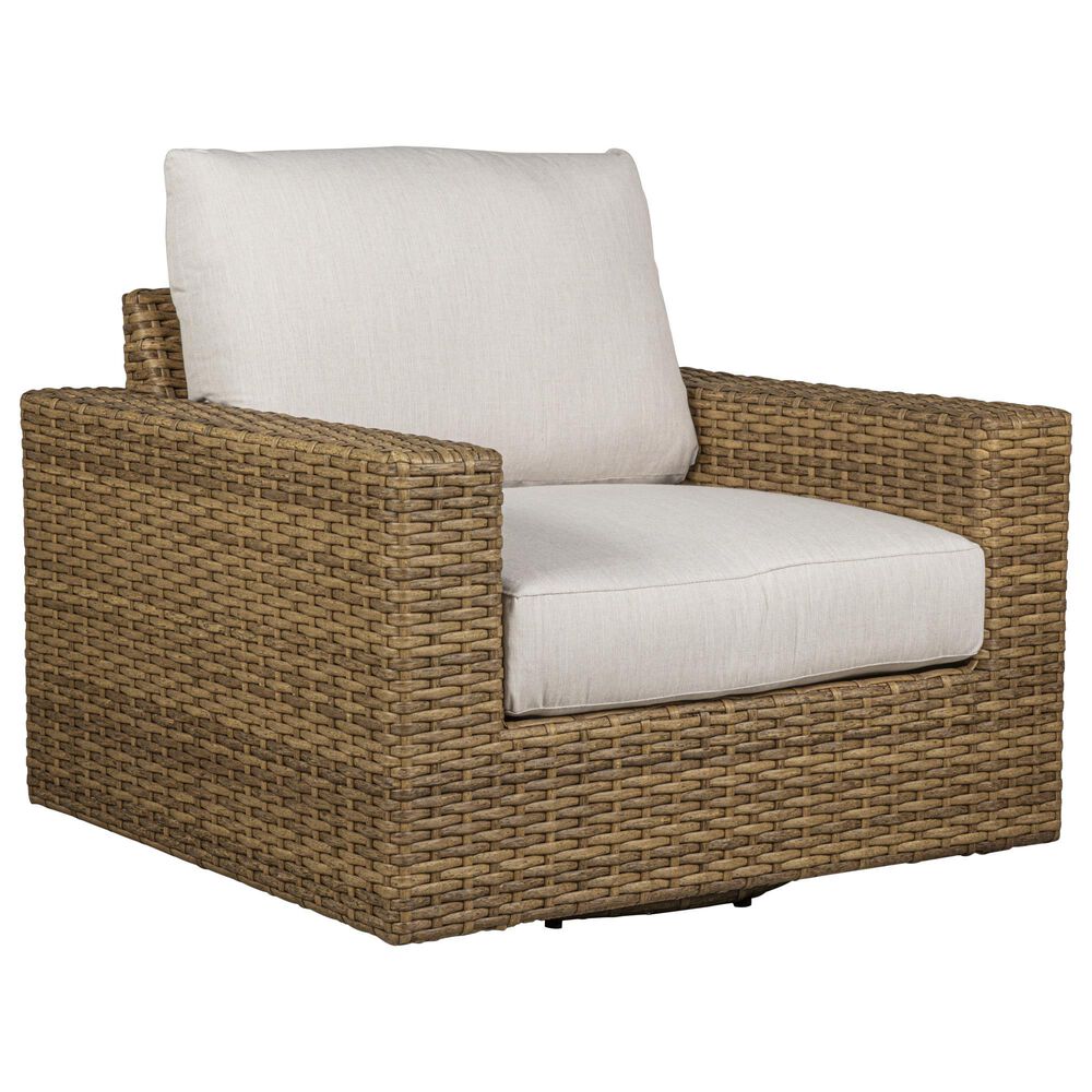Venture Campbell Swivel Lounge Chair in Vesper Birch, , large