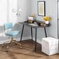 Lumisource Tania Task Chair with Light Blue Velvet Cushion in Gold, , large