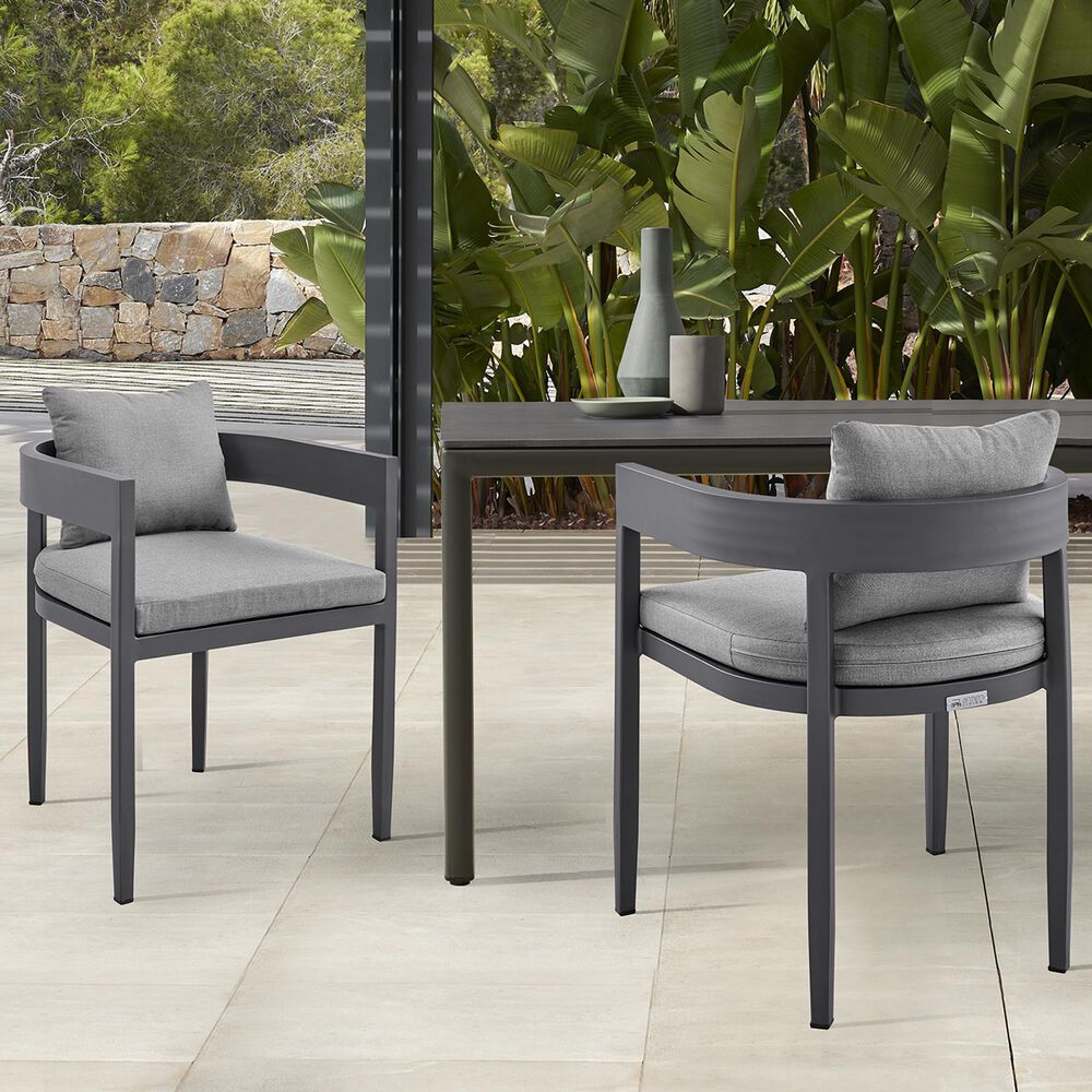 Blue River Argiope Outdoor Dining Chair in Dark Gray (Set of 2), , large
