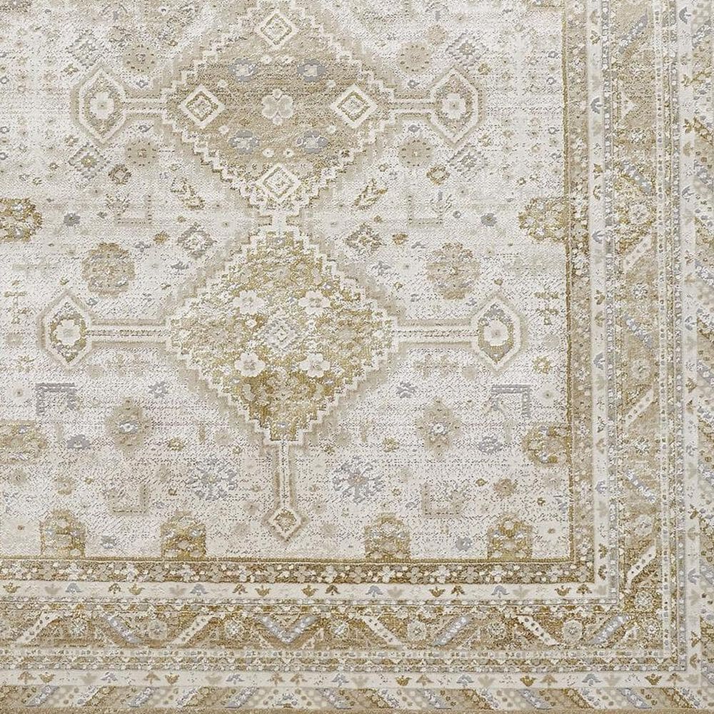 Feizy Aura Gold and Ivory 8&#39; x 11&#39; Area Rug, , large