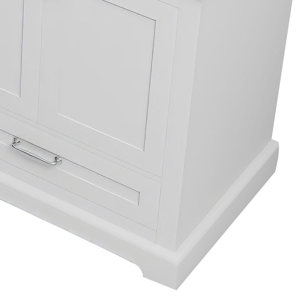 Lexora Home Dukes 80" Double Bathroom Vanity in White with 2 cm White Cultured Marble Top and Rectangular Sinks, , large