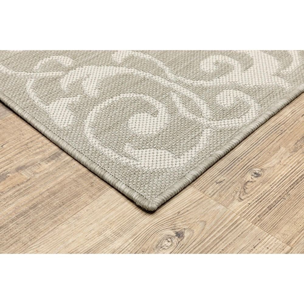 Oriental Weavers Portofino 6649W 7&#39;10&quot; x 10&#39;10&quot; Gray Area Rug, , large