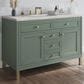 James Martin Vanities Chicago 48" Single Bathroom Vanity in Smokey Celadon with 3 cm Eternal Jasmine Pearl Quartz Top and Rectangular Sink, , large