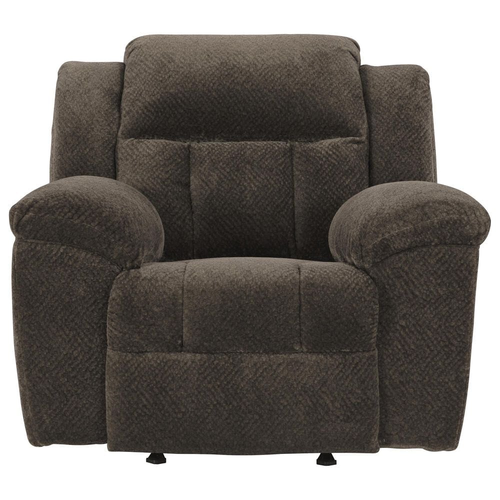 Ashley Frohn Manual Rocker Recliner in Chocolate, , large
