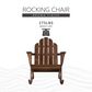 Linon Home Decor Adirondack Patio Rocking Chair in Acorn, , large