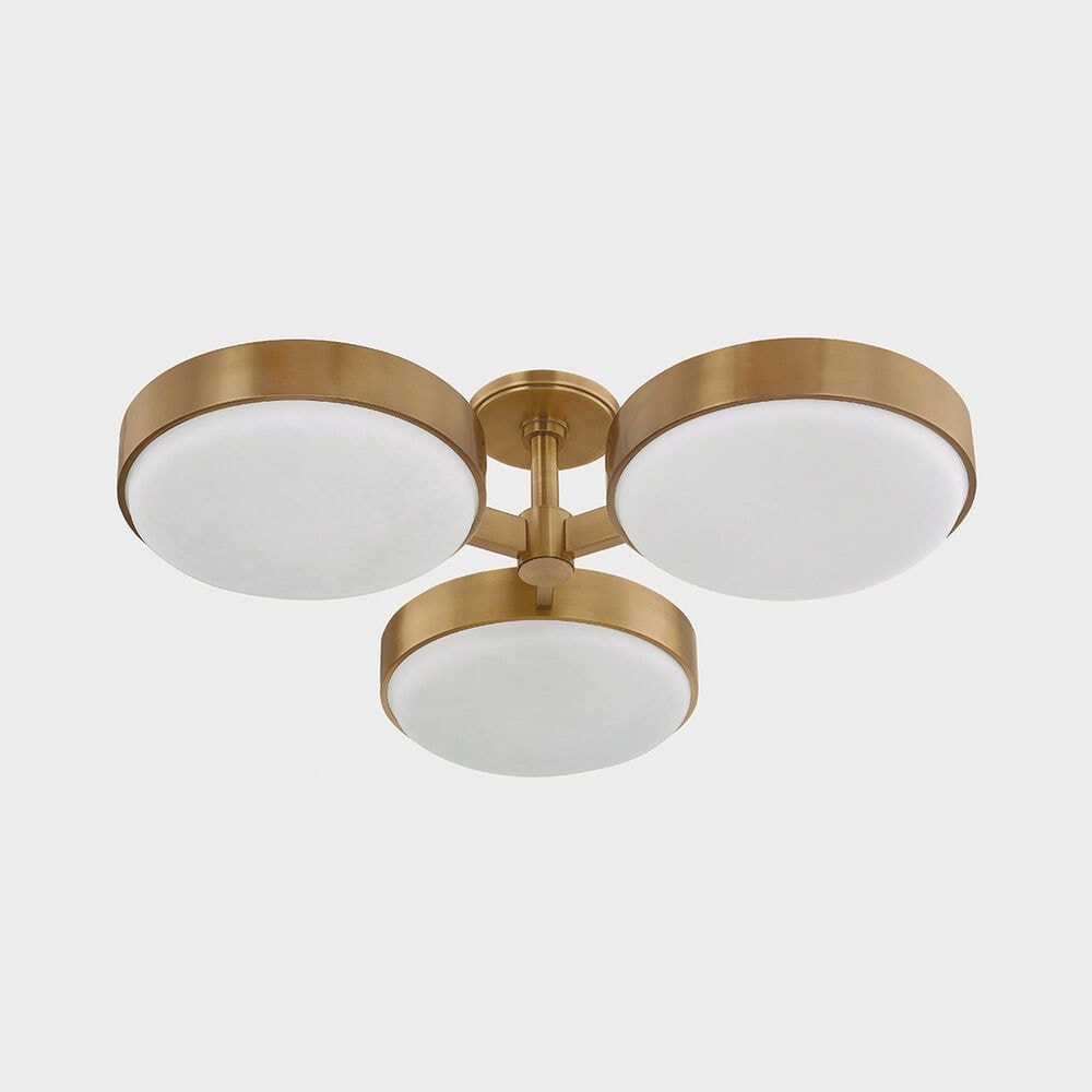 Troy Lighting Rory 3-Light Semi Flush Mount in Patina Brass, , large