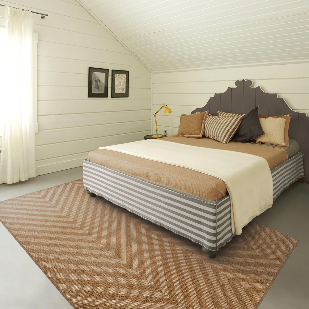 Oriental Weavers Karavia Brown 6'7" x 9'6" Outdoor Area Rug, , large