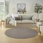 Nourison Courtyard Ivory and Charcoal 6" Round Indoor/Outdoor Area Rug, , large