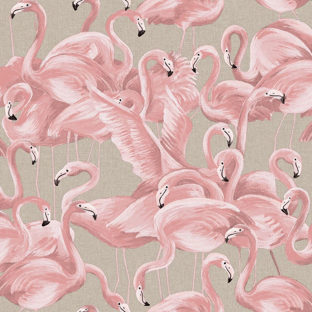 Tempaper Flamingo Peel & Stick Wallpaper in Ballerina Pink, , large