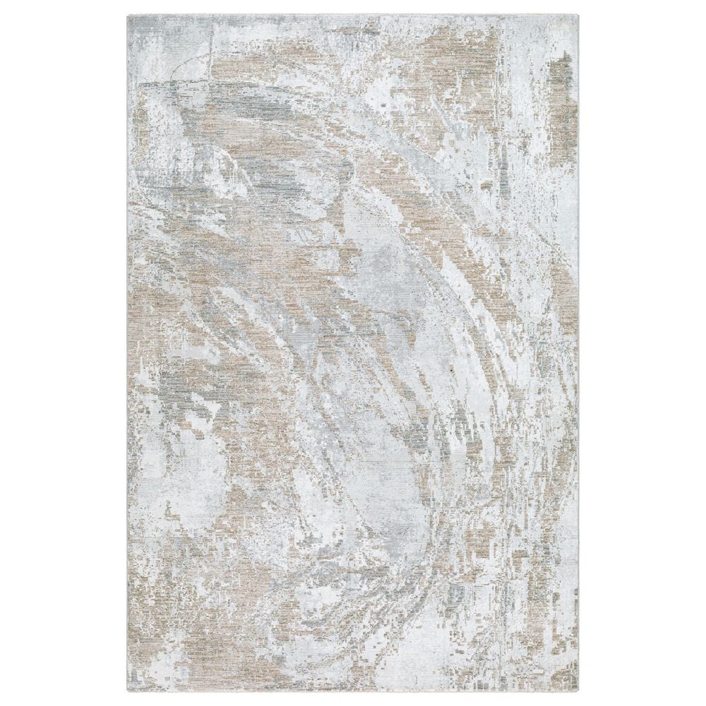 Surya Brunswick Cream, Taupe, Tan, Light Slate, Blue and Gray 6"7" x 9"6" Area Rug, , large