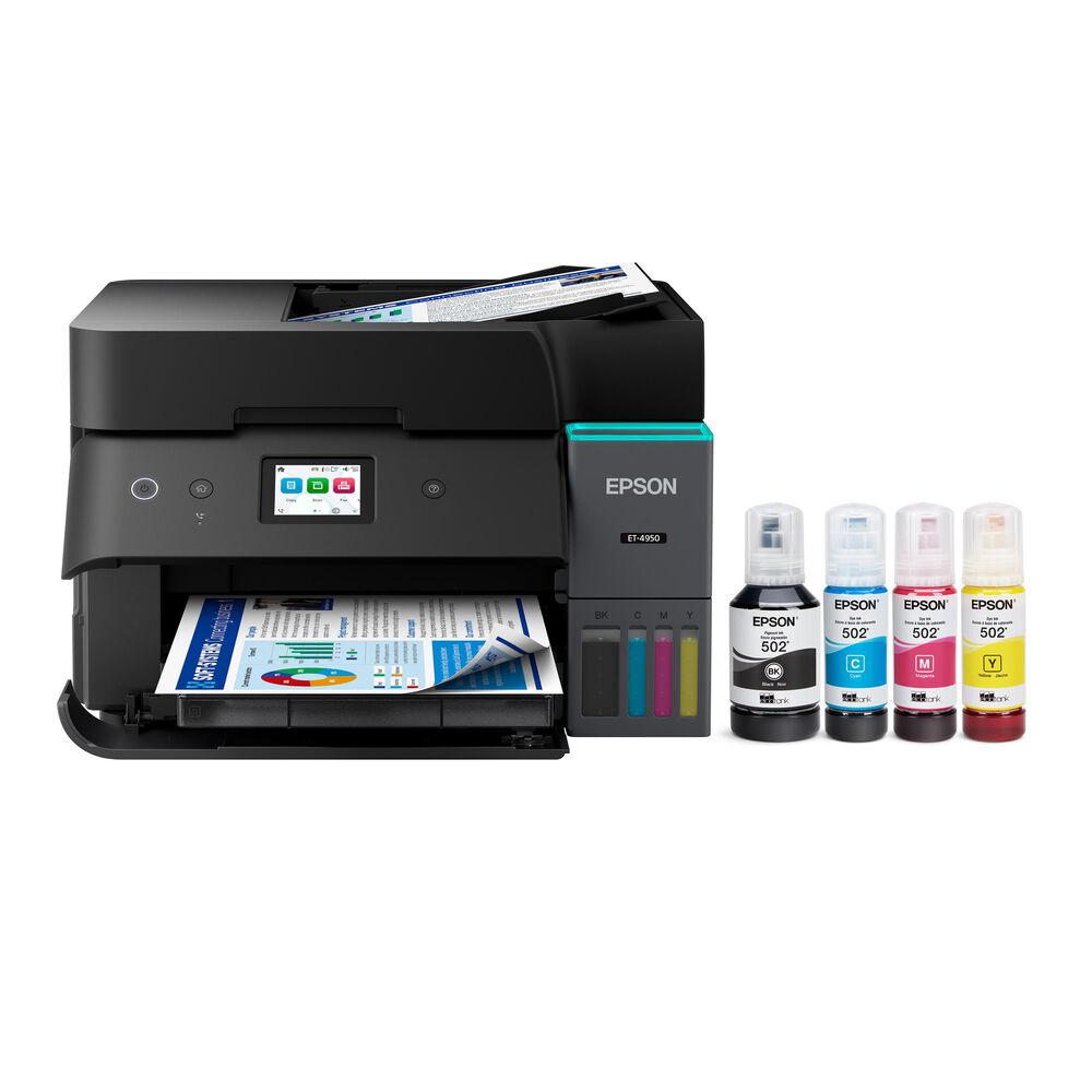 Epson EcoTank ET-4950 Wireless All-in-One Color Supertank Printer Black, , large