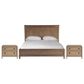 Universal Furniture Griffith Park King Panel Bed with Two Nightstands in Sienna, , large