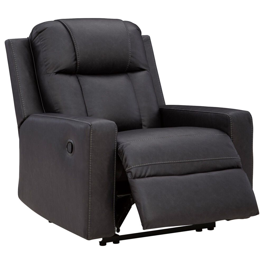 Ashley Mackmenville Manual Zero Wall Recliner in Carbon, , large