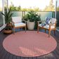 Dalyn Rug Company Hinton 8" Round Red Indoor/Outdoor Area Rug, , large