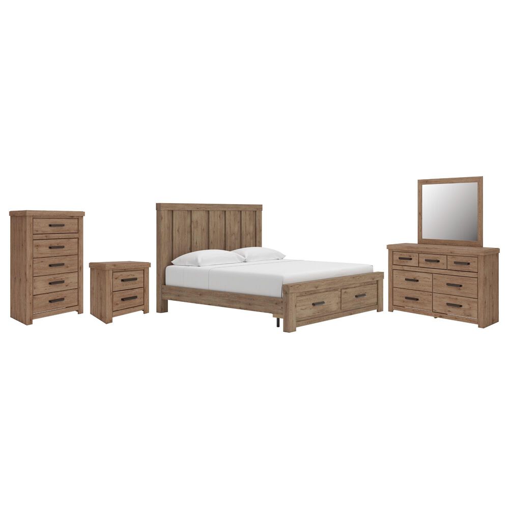 Ashley 5-PIECE KING PANEL STORAGE BEDROOM SET, , large