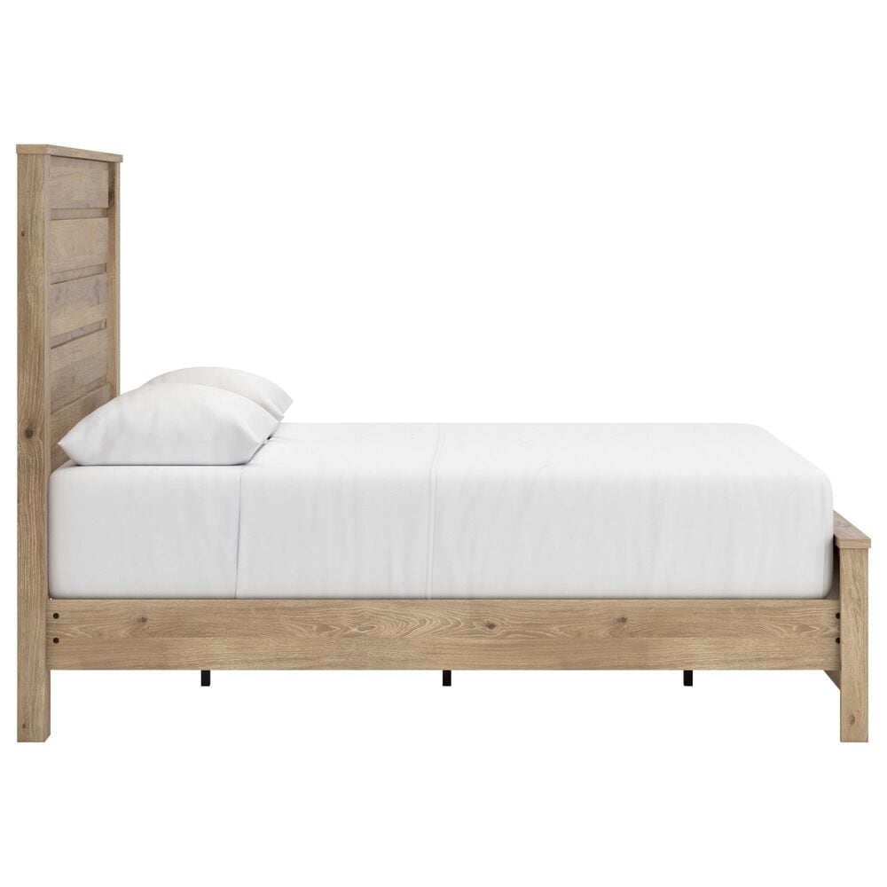 Ashley Brozmont Queen Panel Platform Bed in Natural Brown, , large