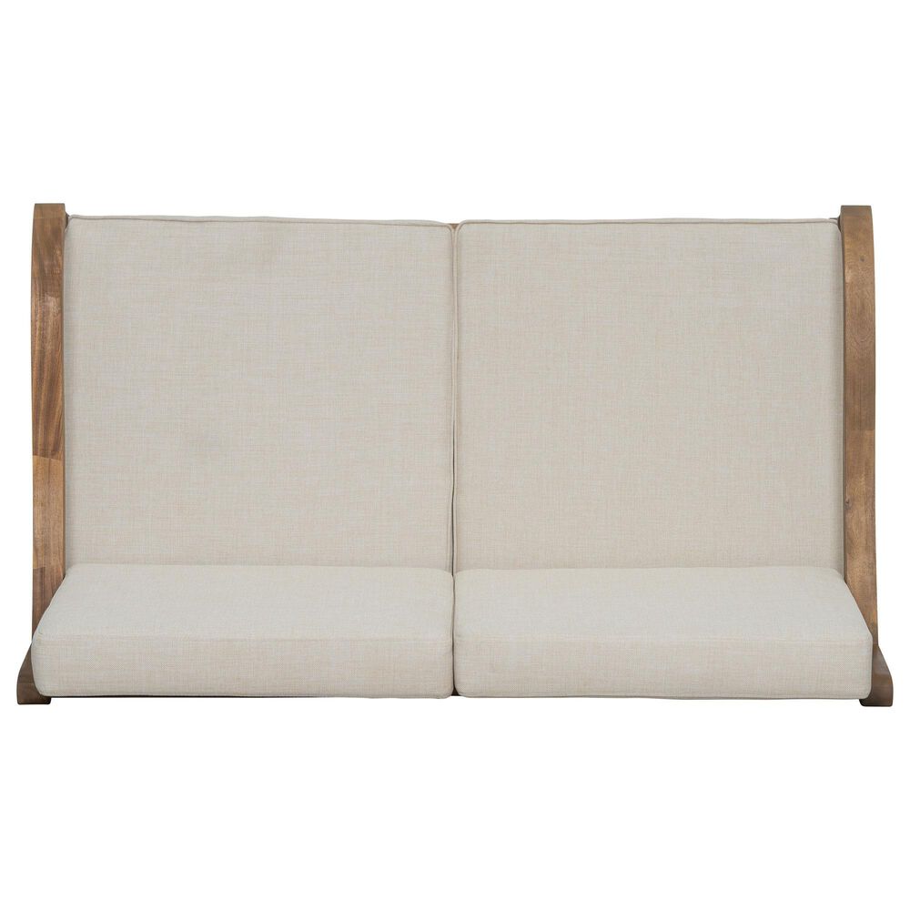 Hearth and Haven Outdoor Loveseat with Cushions and Natural Frame in Beige, , large