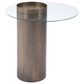 Zuo Modern Emi End Table in Antique Gold and Glass, , large